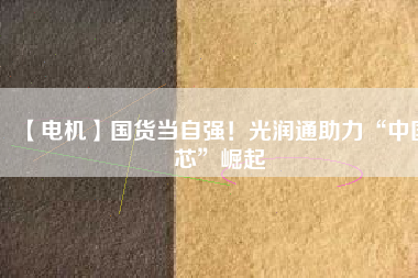 【電機(jī)】國(guó)貨當(dāng)自強(qiáng)！光潤(rùn)通助力“中國(guó)芯”崛起
          